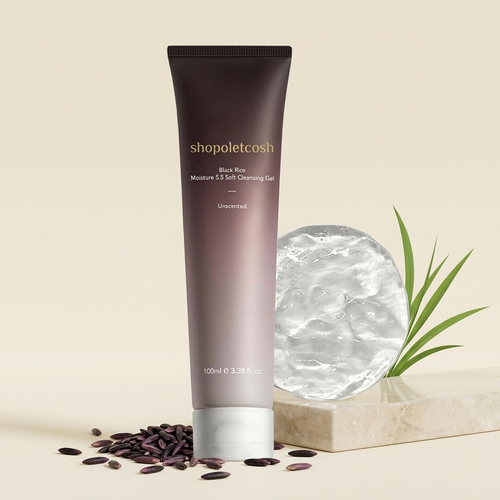 Shopoletcosh Fermented Black Rice Purifying Cleansing Gel - Antioxidant-Rich Revitalizing Face Wash for Radiant, Glowing Skin